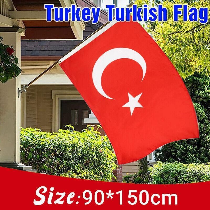 Large Turkey Turkish Flag Heavy Duty Outdoor 90 X 150 CM - 3ft x 5ft V528-TURKISHFLAG-78341