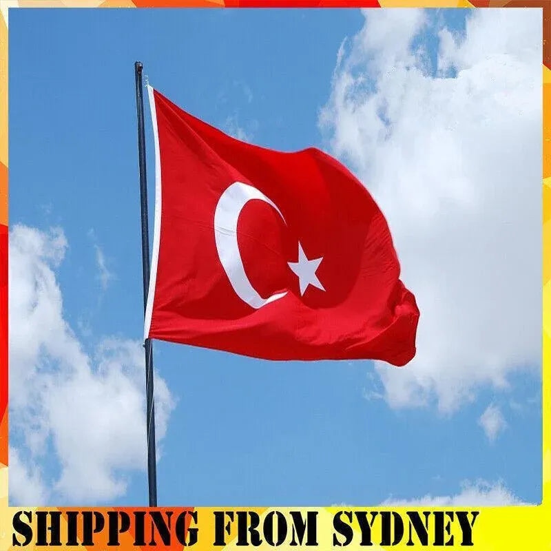 Large Turkey Turkish Flag Heavy Duty Outdoor 90 X 150 CM - 3ft x 5ft V528-TURKISHFLAG-78341
