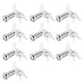1/5/10pcs File Cabinet Drawer Milk Box Swivel Lock Small Round Security Lock - 25mm-10PCS V528-TURN-TONGUE-LOCK-10PCS-25MM-210178