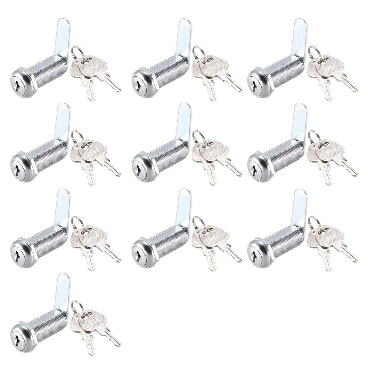 1/5/10pcs File Cabinet Drawer Milk Box Swivel Lock Small Round Security Lock - 25mm-10PCS V528-TURN-TONGUE-LOCK-10PCS-25MM-210178