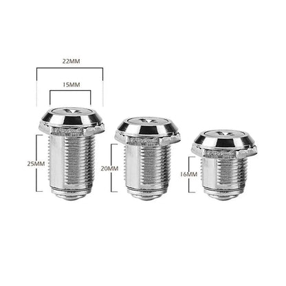 1/5/10pcs File Cabinet Drawer Milk Box Swivel Lock Small Round Security Lock - 25mm-10PCS V528-TURN-TONGUE-LOCK-10PCS-25MM-210178
