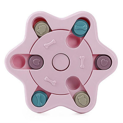 Dog Treat Dispenser Food Puzzle Toy Interactive Training Feeder Pet Supply Bowl - Claw-Green V528-TURNTABLE-CLAW-GREEN-54270