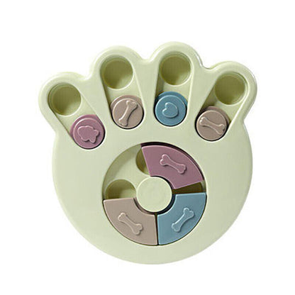 Dog Treat Dispenser Food Puzzle Toy Interactive Training Feeder Pet Supply Bowl - Hexagon-Pink V528-TURNTABLE-HEXAGON-PINK-15404