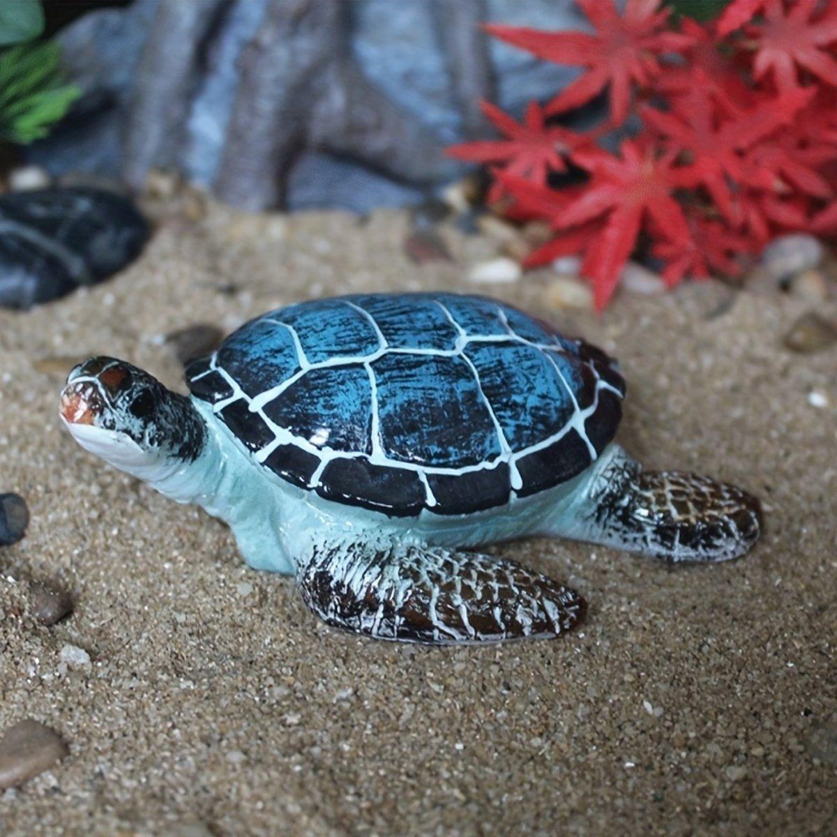 Resin Sea Turtle Aquarium Ornament Underwater Decor for Home and Fish Tank Use V528-TURTLE-ORNAMENT-980449