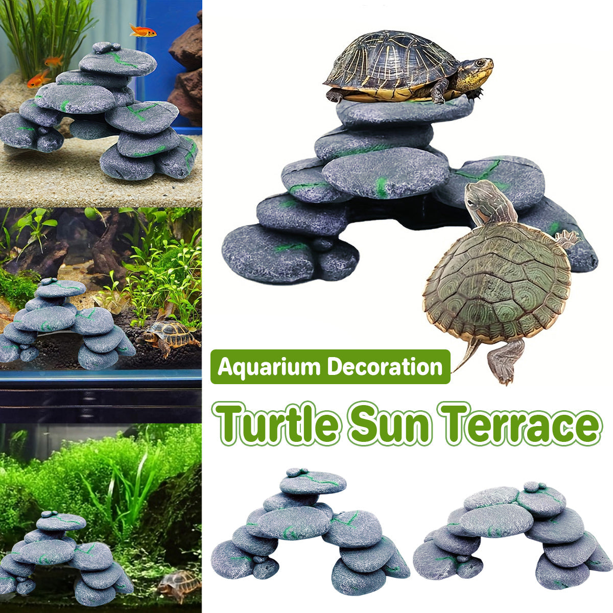 Turtle Climbing Platform Staircase Balcony Ramp for Aquarium Fish Tank Habitat - A V528-TURTLE-PLATFORM-1011-363461