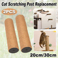 2pcs Sisal Cat Scratching Post Climbing Frame Replacement Pole for Cats Activity - 20cm V528-TWINE-POST-2PCS-20CM-684101