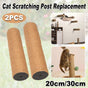 2pcs Sisal Cat Scratching Post Climbing Frame Replacement Pole for Cats Activity - 20cm V528-TWINE-POST-2PCS-20CM-684101