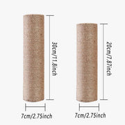 2pcs Sisal Cat Scratching Post Climbing Frame Replacement Pole for Cats Activity - 20cm V528-TWINE-POST-2PCS-20CM-684101