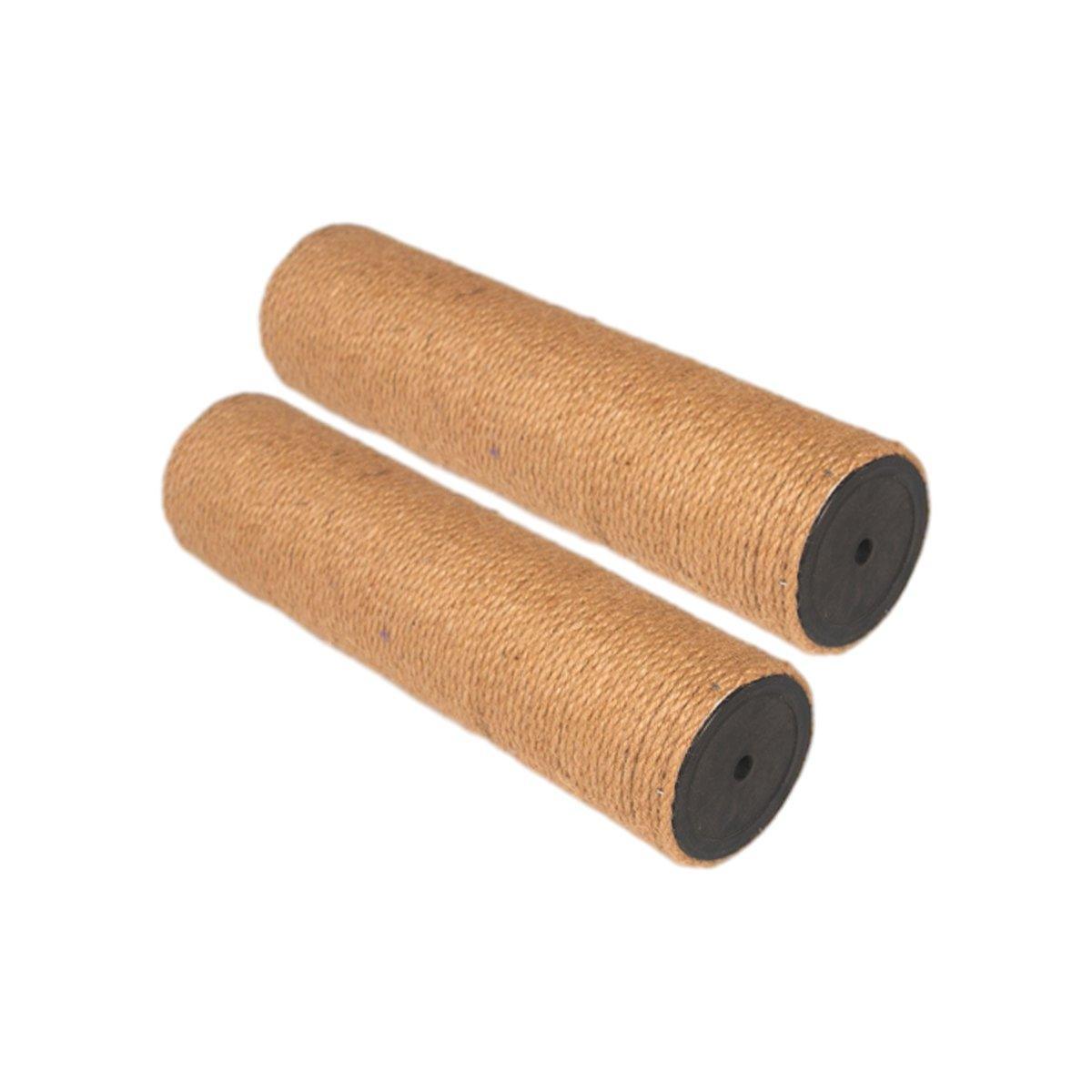2pcs Sisal Cat Scratching Post Climbing Frame Replacement Pole for Cats Activity - 20cm V528-TWINE-POST-2PCS-20CM-684101
