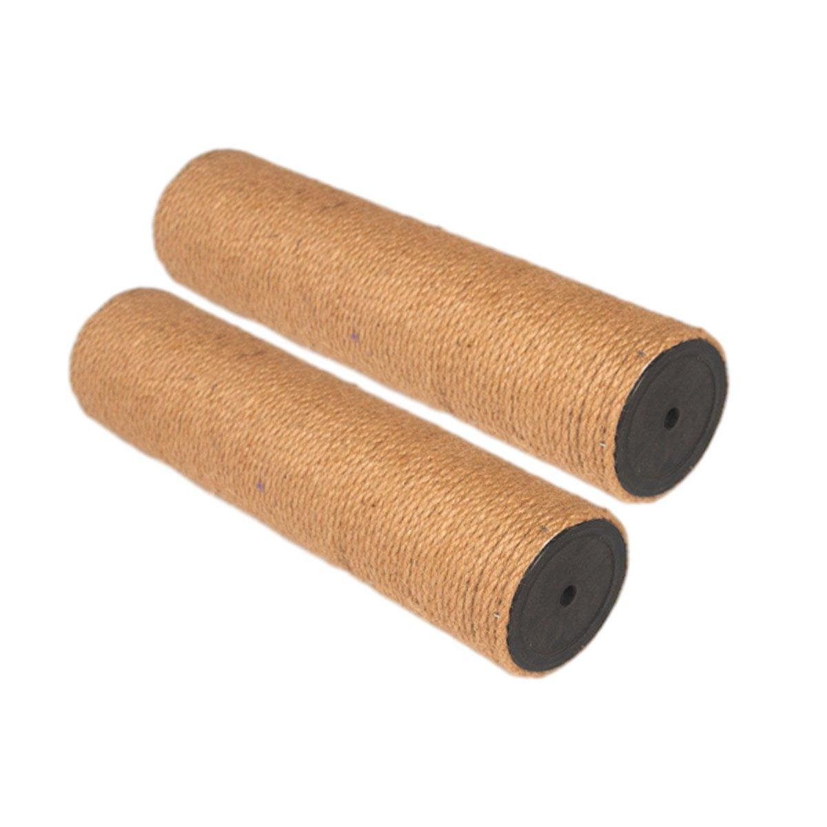 2pcs Sisal Cat Scratching Post Climbing Frame Replacement Pole for Cats Activity - 20cm V528-TWINE-POST-2PCS-20CM-684101