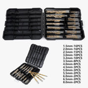 99X HSS Titanium Drill Bit Tool Set 1.5-8mm Twist Drill For Wood Metal Grooving V528-TWIST-DRILL-99PCS-389496