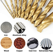 99X HSS Titanium Drill Bit Tool Set 1.5-8mm Twist Drill For Wood Metal Grooving V528-TWIST-DRILL-99PCS-389496