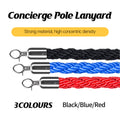 Barrier Warning Line 15M Welcome Pole Isolation Railing Guardrail Expandable - Black V528-TWIST-ROPE-BLACK-150CM-840494