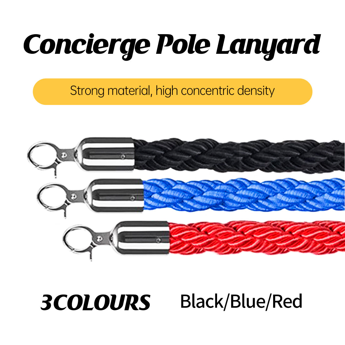 Barrier Warning Line 15M Welcome Pole Isolation Railing Guardrail Expandable - Blue V528-TWIST-ROPE-BLUE-150CM-558637