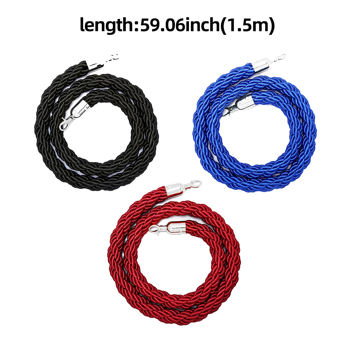 Barrier Warning Line 15M Welcome Pole Isolation Railing Guardrail Expandable - Red V528-TWIST-ROPE-RED-150CM-752166