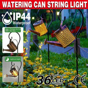 Solar Led Watering Can String Light Outdoor Garden Art Waterfall Lamp Decoration - Style A: Shower + Lamp V528-TYD-GZ-0035-690021