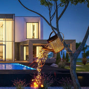Solar Led Watering Can String Light Outdoor Garden Art Waterfall Lamp Decoration - Style A: Shower + Lamp V528-TYD-GZ-0035-690021