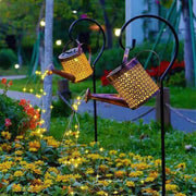 Solar Led Watering Can String Light Outdoor Garden Art Waterfall Lamp Decoration - Style A: Shower + Lamp V528-TYD-GZ-0035-690021