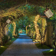 Solar Led Watering Can String Light Outdoor Garden Art Waterfall Lamp Decoration - Style A: Shower + Lamp V528-TYD-GZ-0035-690021