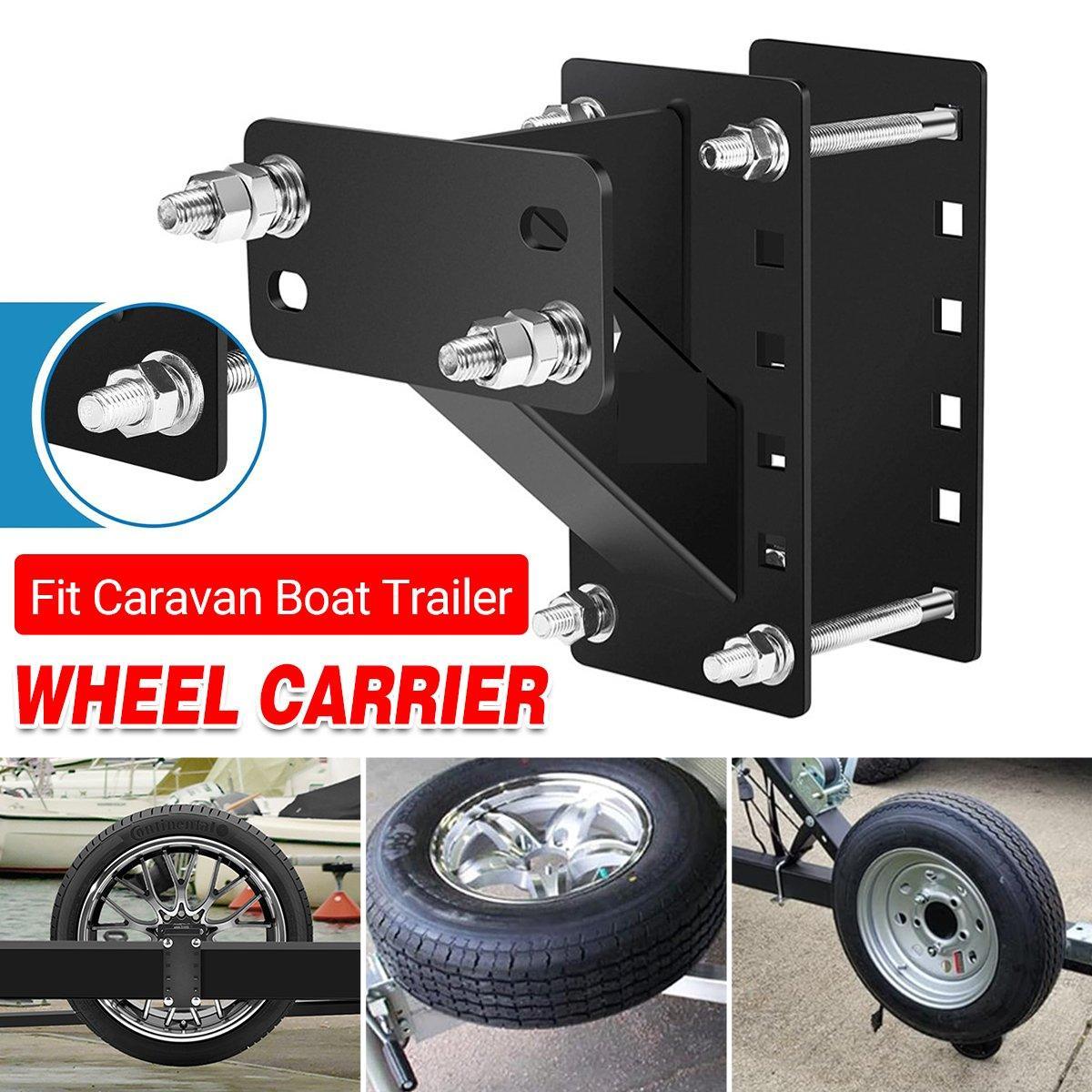 Heavy Duty Car Trailer Spare Tire Carrier Mount Universal Steel 150 lbs Capacity V528-TYRE-HOLDER-804458