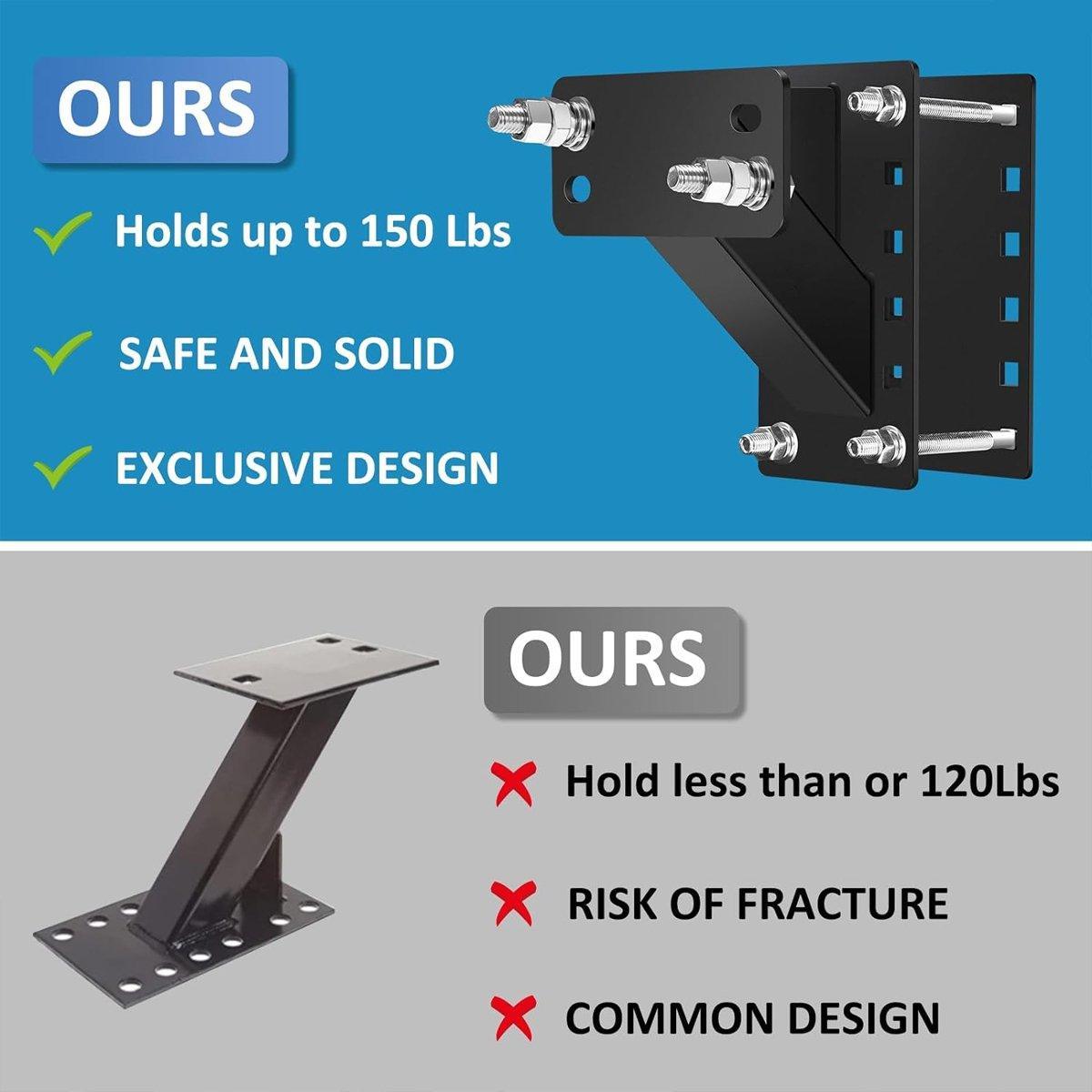 Heavy Duty Car Trailer Spare Tire Carrier Mount Universal Steel 150 lbs Capacity V528-TYRE-HOLDER-804458