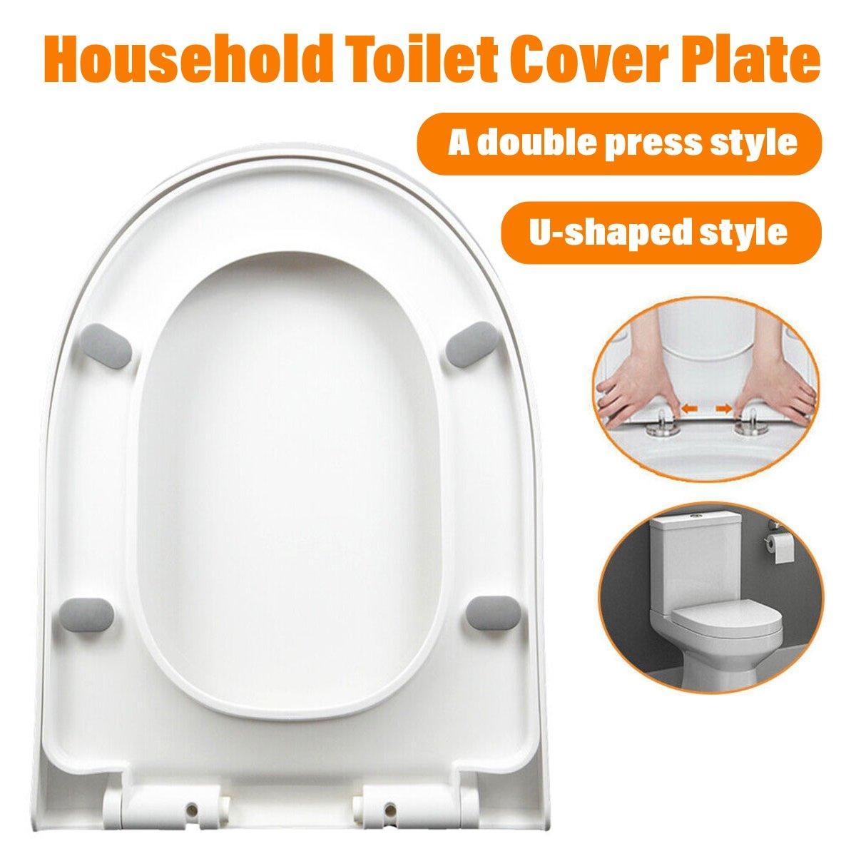 Toilet Seat Cover Universal Toilet Lid Cover Replacement Bathroom Seat Cover V528-U-SHAPED-TOILET-SEAT-784435