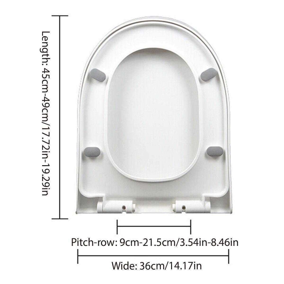 Toilet Seat Cover Universal Toilet Lid Cover Replacement Bathroom Seat Cover V528-U-SHAPED-TOILET-SEAT-784435