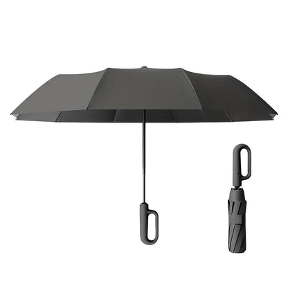 Automatic Folding UV Protection Umbrella Unisex Dual Purpose Rain Sun Umbrella - Grey V528-UMBRELLA-105CM-GREY-431849