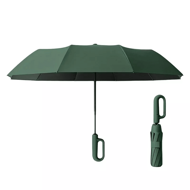 Automatic Folding UV Protection Umbrella Unisex Dual Purpose Rain Sun Umbrella - Grey V528-UMBRELLA-105CM-GREY-431849