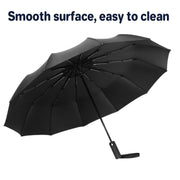 Automatic Folding Umbrella 12-Rib Large Windproof Sunshade for Men and Women - Black V528-UMBRELLA-BLACK-408607