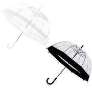 Clear Dome Umbrella Wedding Party Transparent Parasol Handle Waterproof Rain - Black V528-UMBRELLA-BLACK-546231