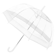 Clear Dome Umbrella Wedding Party Transparent Parasol Handle Waterproof Rain - White V528-UMBRELLA-WHITE-209346