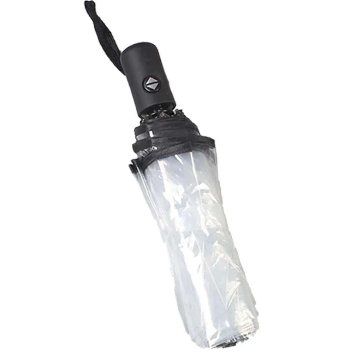 Transparent Folding Umbrella Compact Tri Fold Design Clear Rain Protection Cover - Automation-Black V528-UMBRELLA-ZD-BLACK-725491