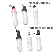 Transparent Folding Umbrella Compact Tri Fold Design Clear Rain Protection Cover - Automation-Black V528-UMBRELLA-ZD-BLACK-725491