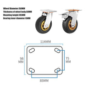 4pcs 6inch Heavy Duty Swivel Caster Wheels 150mm 1000kg Load 2 with Brakes V528-UNIVERSAL-WHEEL-4PCS-901459