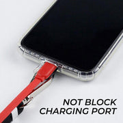 Adjustable Phone Lanyard with Patch for Most Cases Neck Strap Holder - Wine Red V528-UNIVERSALCARD-ROSERED-608016