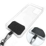 Adjustable Phone Lanyard with Patch for Most Cases Neck Strap Holder - Wine Red V528-UNIVERSALCARD-ROSERED-608016