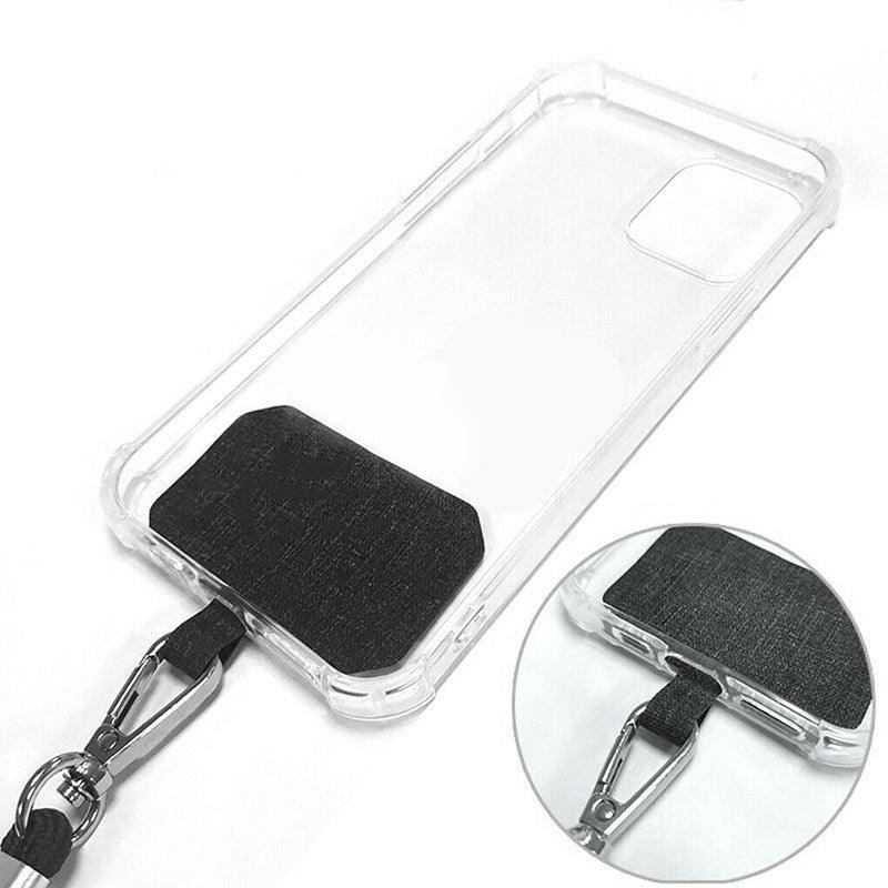 Adjustable Phone Lanyard with Patch for Most Cases Neck Strap Holder - Wine Red V528-UNIVERSALCARD-ROSERED-608016