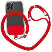 Adjustable Phone Lanyard with Patch for Most Cases Neck Strap Holder - Wine Red V528-UNIVERSALCARD-ROSERED-608016
