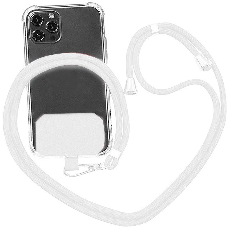 Adjustable Phone Lanyard with Patch for Most Cases Neck Strap Holder - Wine Red V528-UNIVERSALCARD-ROSERED-608016