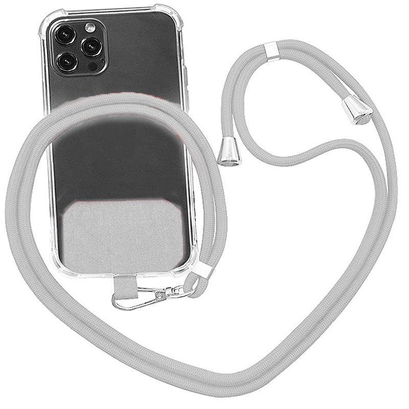 Adjustable Phone Lanyard with Patch for Most Cases Neck Strap Holder - Wine Red V528-UNIVERSALCARD-ROSERED-608016