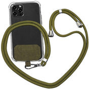 Adjustable Phone Lanyard with Patch for Most Cases Neck Strap Holder - Wine Red V528-UNIVERSALCARD-ROSERED-608016