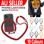 Adjustable Phone Lanyard with Patch for Most Cases Neck Strap Holder - White V528-UNIVERSALCARD-WHITE-806933