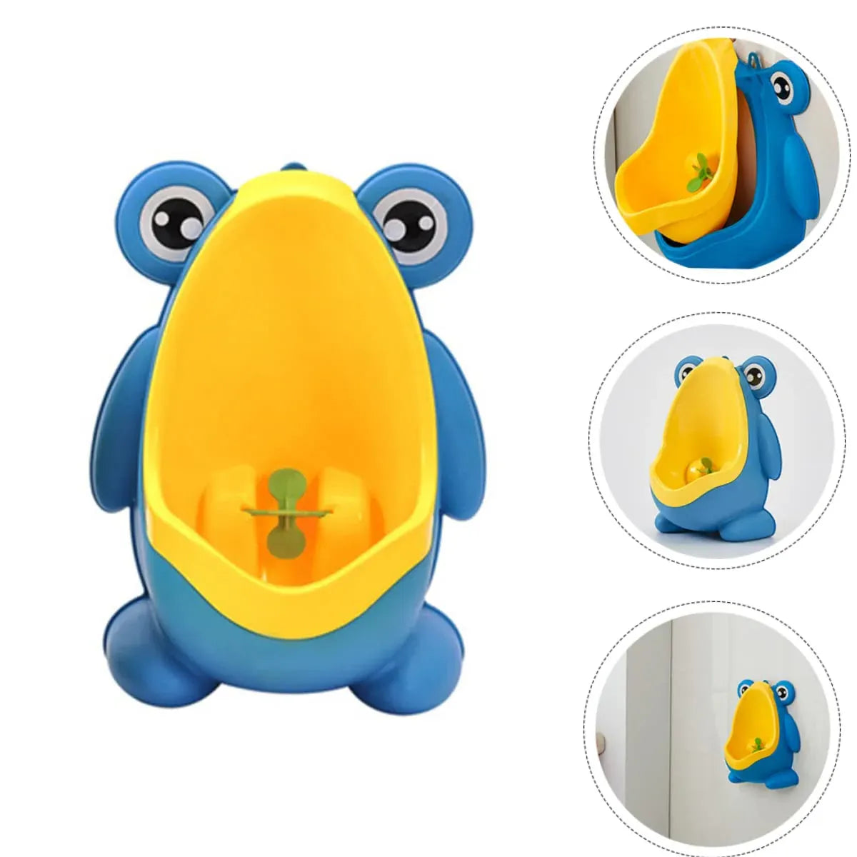 Wall Mounted Frog Urinal for Young Users Toilet Training Standing Potty Solution V528-URINAL-BLUE-982145