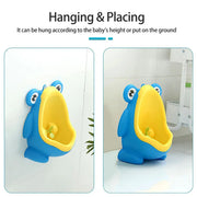 Wall Mounted Frog Urinal for Young Users Toilet Training Standing Potty Solution V528-URINAL-BLUE-982145