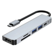 8/6/4-In-1 Usb-C Hub Adapter Type-C Hub Hdmi For Macbook Pro/Air Ipad Pro Laptop - 6-IN-1 V528-USB-CHUB-6IN1-660466
