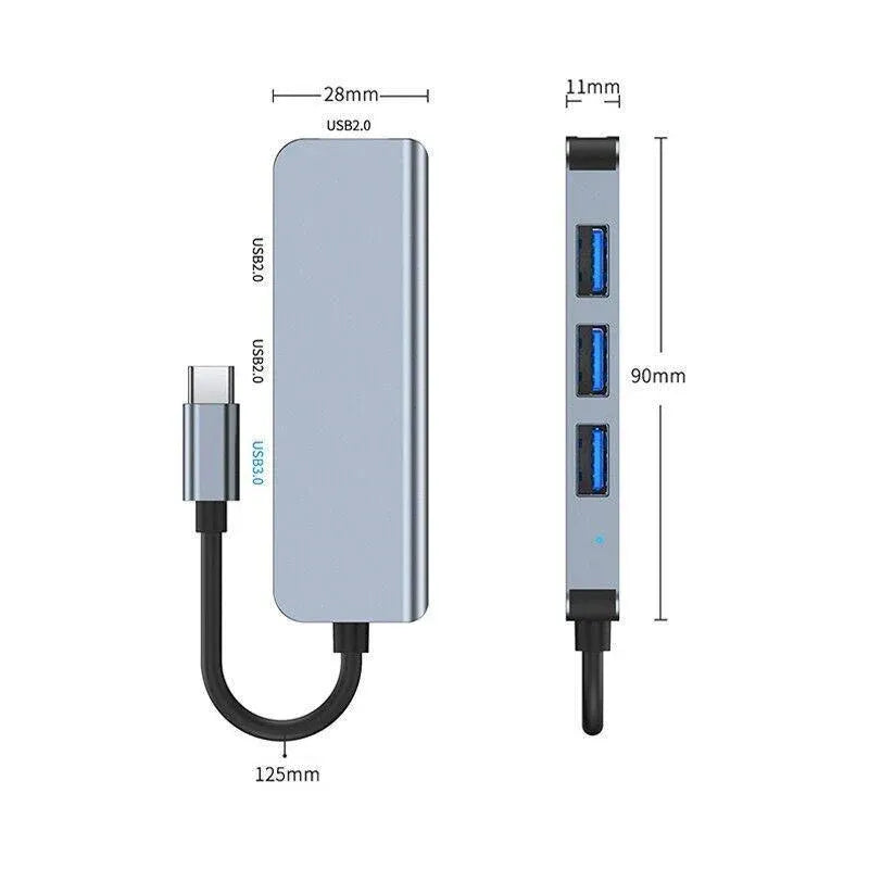 8/6/4-In-1 Usb-C Hub Adapter Type-C Hub Hdmi For Macbook Pro/Air Ipad Pro Laptop - 8-IN-1 V528-USB-CHUB-8IN1-507831