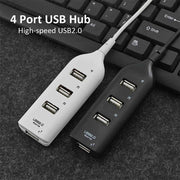 Multi Usb Hub 4 Port High Speed Slim Compact Expansion Smart Splitter Oz Au - Black V528-USBHUB4PORT-BLACK-740599