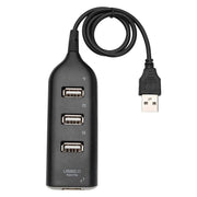 Multi Usb Hub 4 Port High Speed Slim Compact Expansion Smart Splitter Oz Au - Black V528-USBHUB4PORT-BLACK-740599