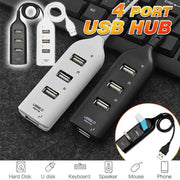 Multi Usb Hub 4 Port High Speed Slim Compact Expansion Smart Splitter Oz Au - White V528-USBHUB4PORT-WHITE-349112